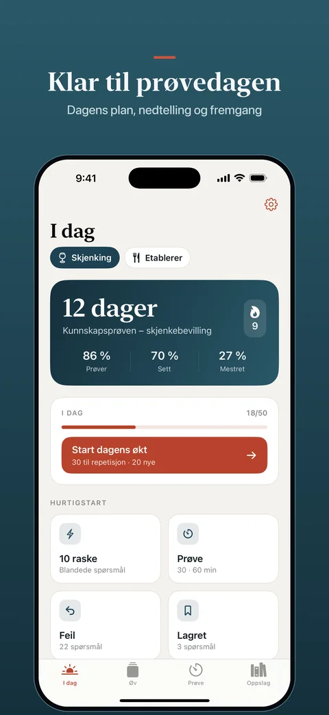 Klar til prøvedagen